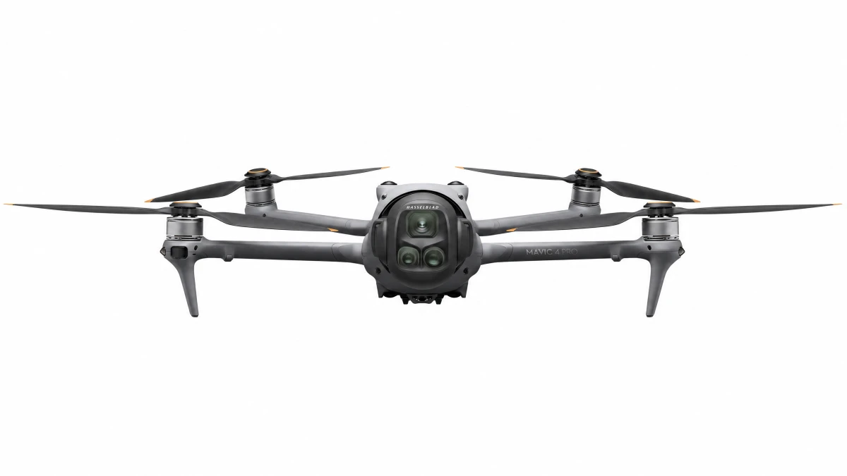 Enterprise drone suitable for DroneLink aerial vehicle capture workflows on a neutral background